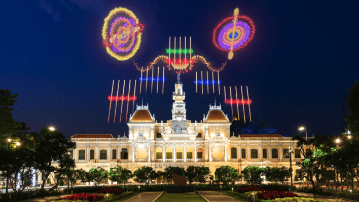 Pháo hoa AR lần đầu tại Việt Nam chào mừng 30/4